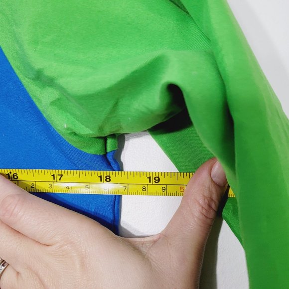 Disney Store Boys Mickey Mouse Varsity Jacket Bright Blue Green Snap Size 9/10 - Picture 11 of 12